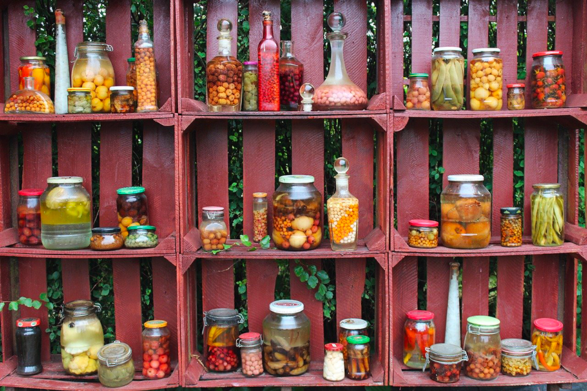 bocaux, décoration, rangement,  étagère, cuisine, Jardinerie Tarnaise, L'école du Jardin